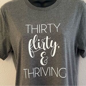 30 Year Old Birthday Tee Shirt Top Women SM Age Gag Gift‎ Cute Gray Lightweight